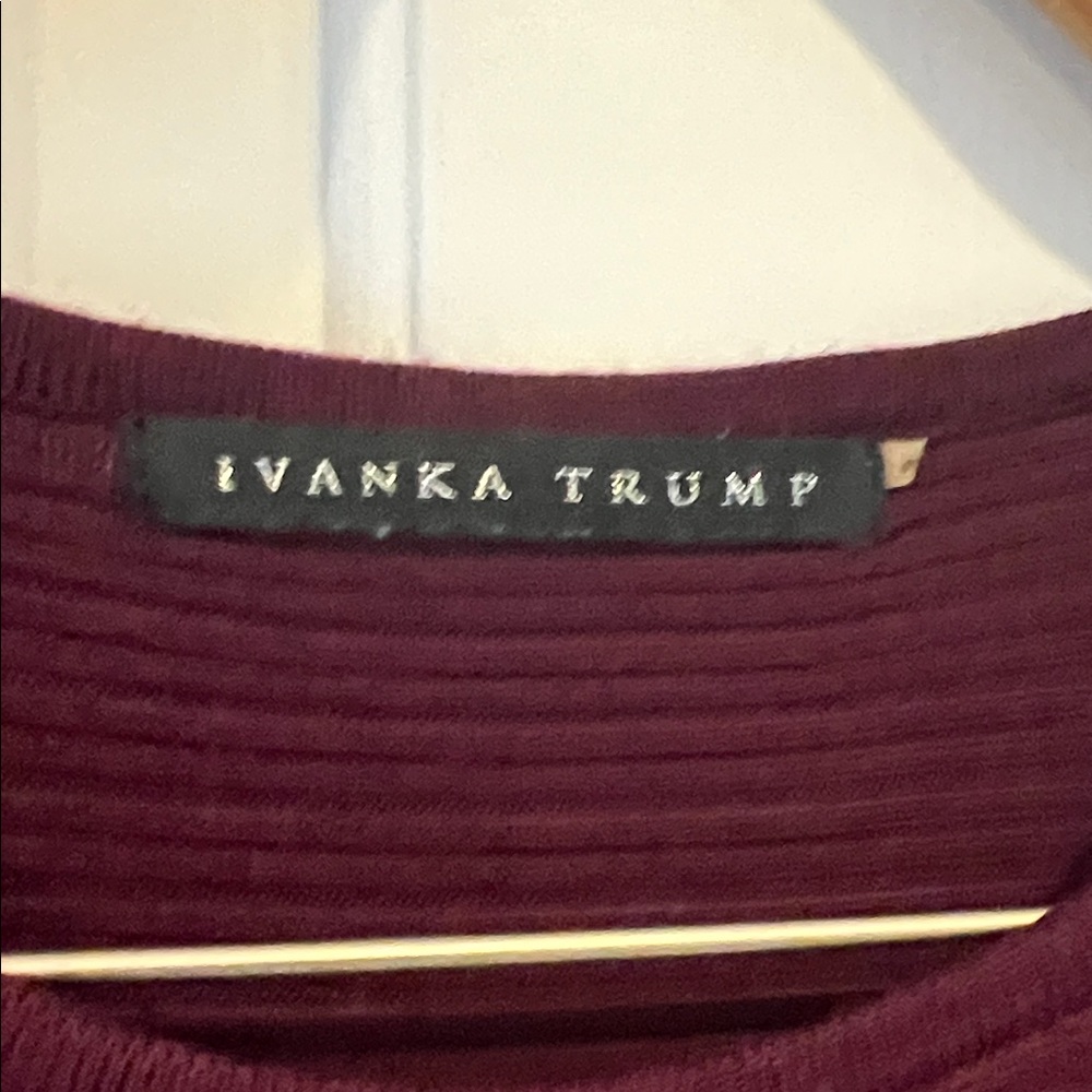 Ivanka Trump Dark Purple Midi Dress